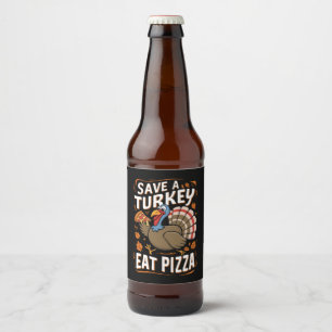 Pizza Pizza Pizza rett Tracht Bierflaschenetikett