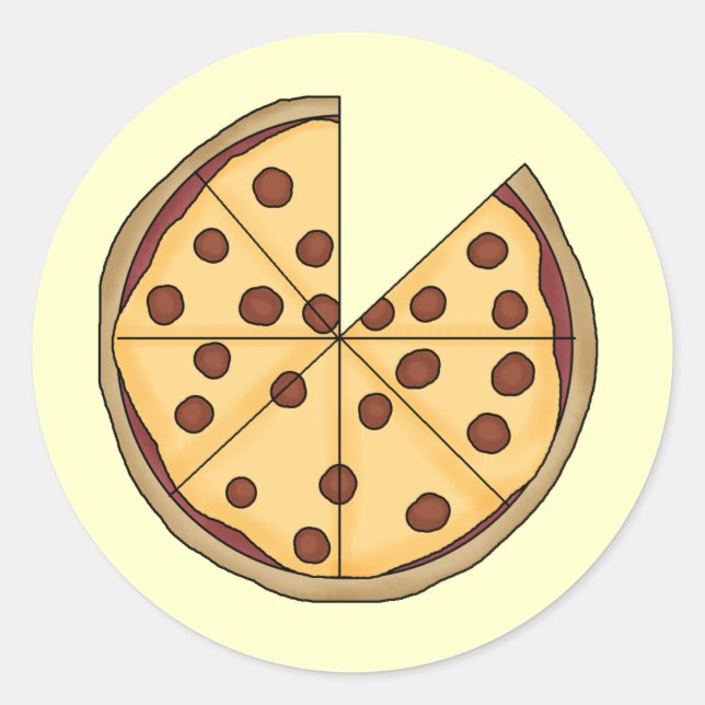 Pizza Pizza Pizza Runder Aufkleber (Vorderseite)
