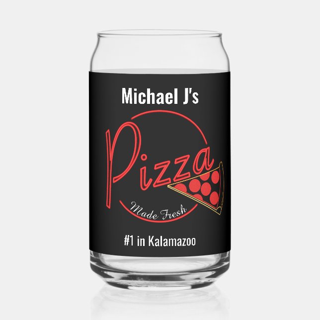 Pizza Pizzeria Can Bee Glass Dosenglas (Vorderseite)