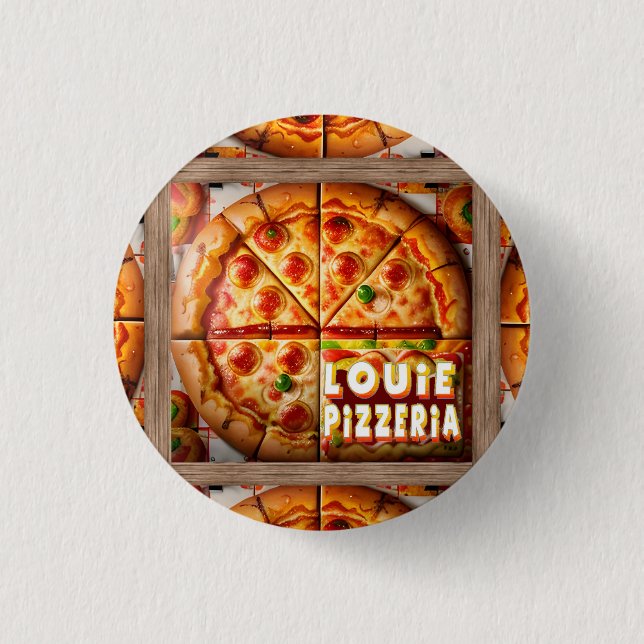 Pizza Pizzeria Design Button (Vorderseite)