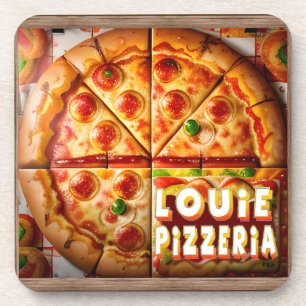Pizza Pizzeria Design Getränkeuntersetzer