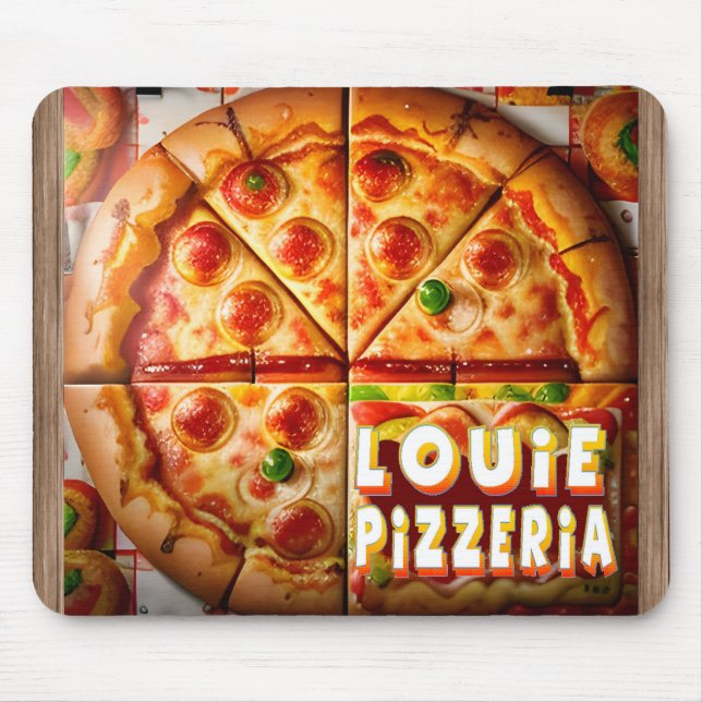 Pizza Pizzeria Design Mousepad (Vorne)