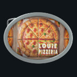 Pizza Pizzeria Design Ovale Gürtelschnalle<br><div class="desc">Pizza Pizzeria Design</div>