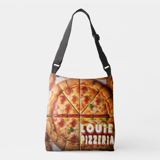 Pizza Pizzeria Design Tragetaschen Mit Langen Trägern (Vorderseite)