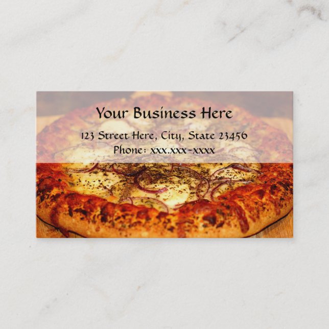 Pizza-Pizzeria-Visitenkarten Visitenkarte (Vorderseite)
