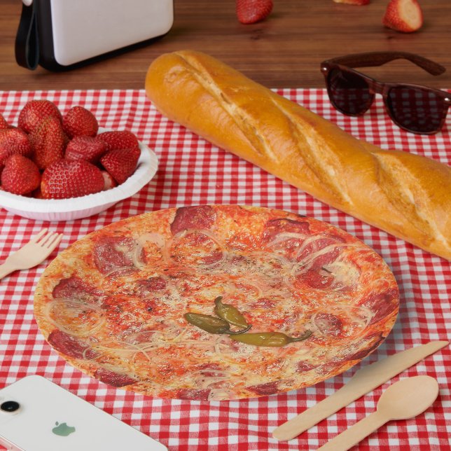 Pizza Plate Pappteller (Picknick)