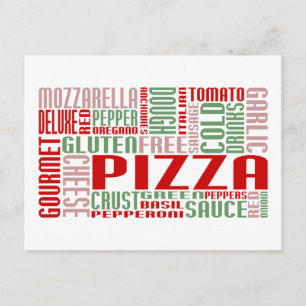 Pizza Plauderei Postkarte