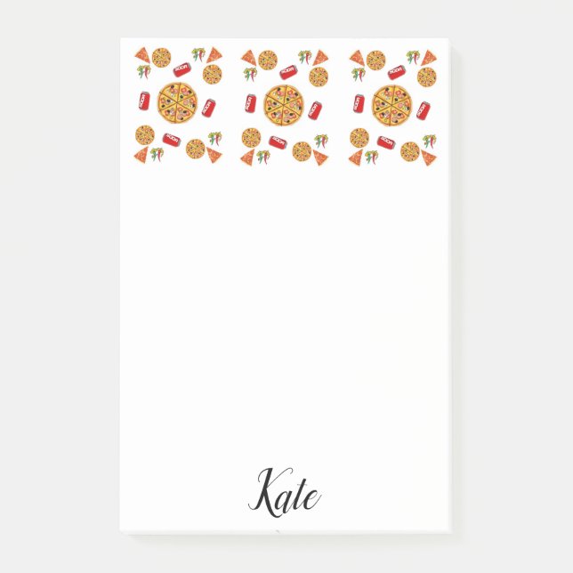 Pizza Post-it Klebezettel (Vorderseite)