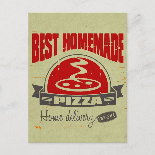 Pizza Postkarte (Vorderseite)