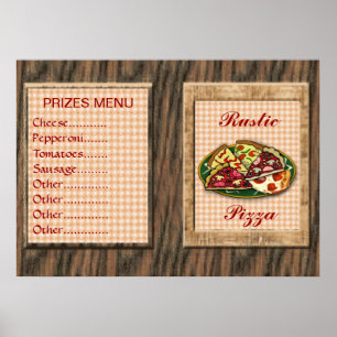 Pizza-Preis-Menü Poster