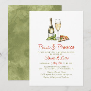 Pizza Prosecco Paare Polterabend Einladung