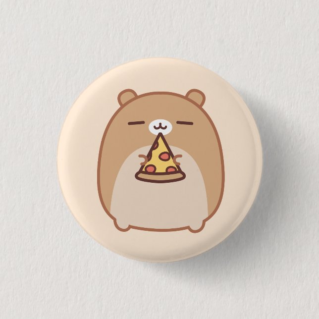 Pizza Psushi Knopf Button (Vorderseite)