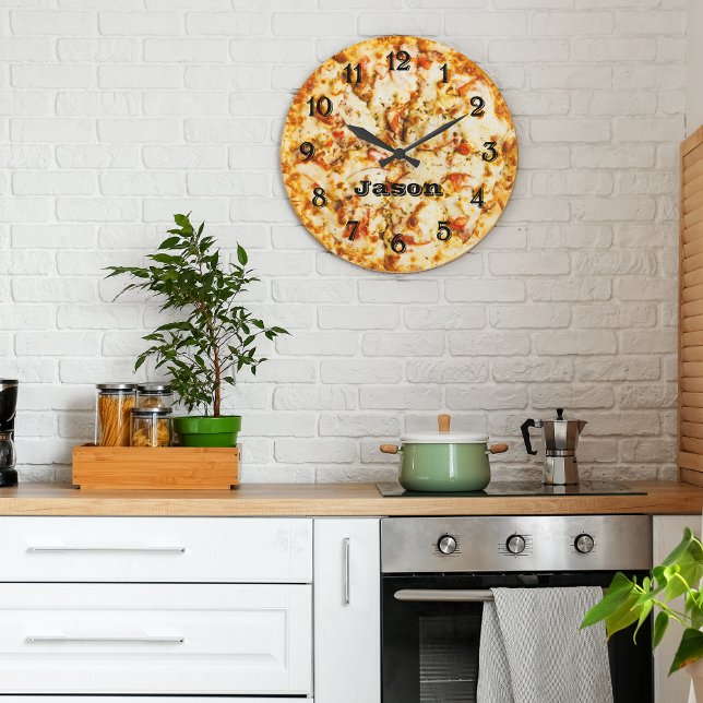 Pizza pünktlich große wanduhr (Von Creator hochgeladen)