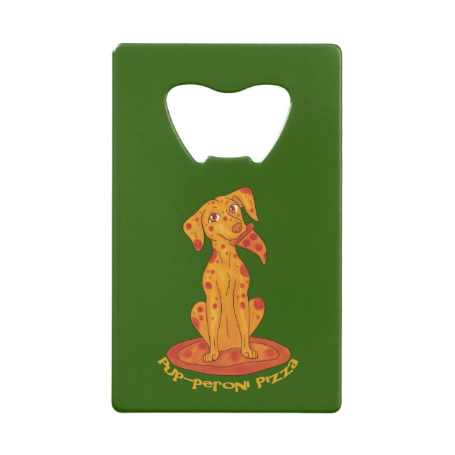 Pizza Puppy Geldbeutel Flaschenöffner (Vorderseite)
