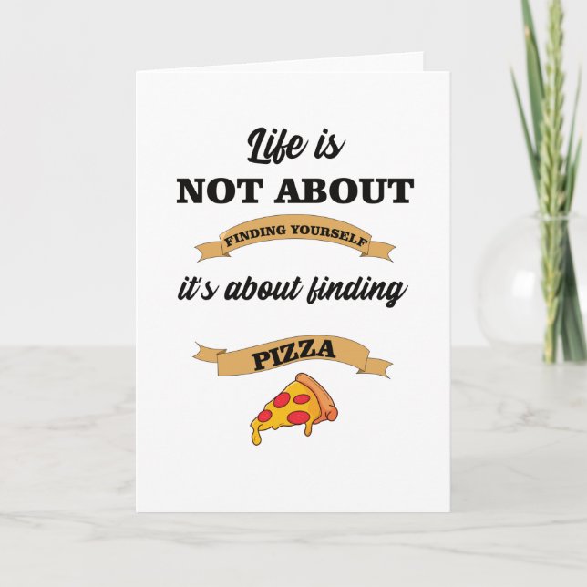 Pizza Redewendungen Lover Feinschmecker Karte (Vorderseite)