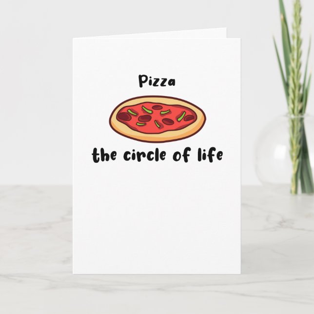 Pizza Redewendungen Lover Feinschmecker Karte (Vorderseite)