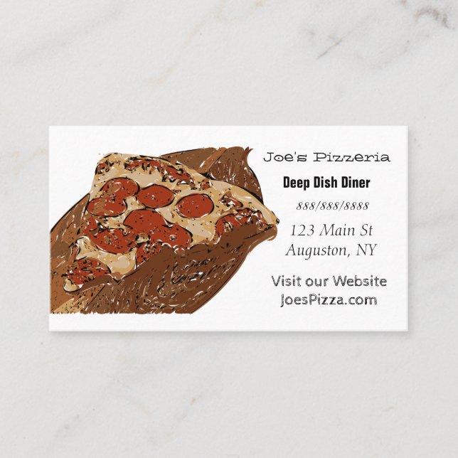 Pizza Restaurant Business Card Visitenkarte (Vorderseite)