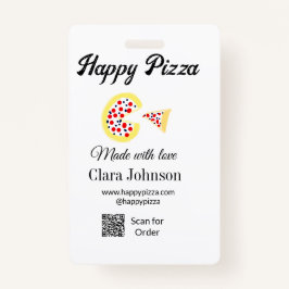 Pizza restaurant cafe pizzeria scan QR code order Ausweis