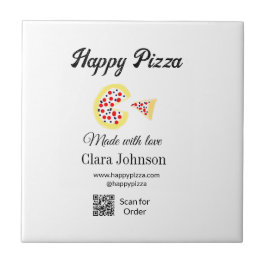 Pizza restaurant cafe pizzeria scan QR code order Fliese