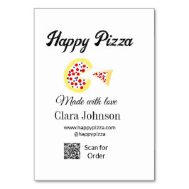 Pizza Restaurant Café Pizzeria Scan QR Code Reihen Tischnummer
