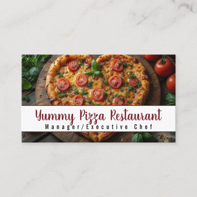 Pizza Restaurant Caterer Catering Visitenkarte (Vorderseite)