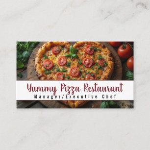 Pizza Restaurant Catering Service Veranstaltungen Visitenkarte