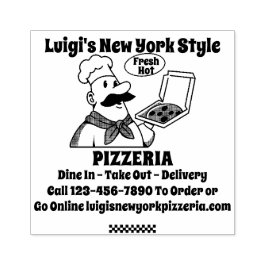 Pizza Restaurant im Detail anpassen Gummistempel