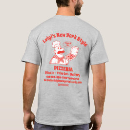 Pizza Restaurant im Detail Grafik Zurück anpassen T-Shirt