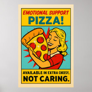 Pizza - Retro Food Therapy Poster