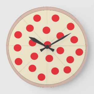 Pizza-runde Wanduhr (groß)