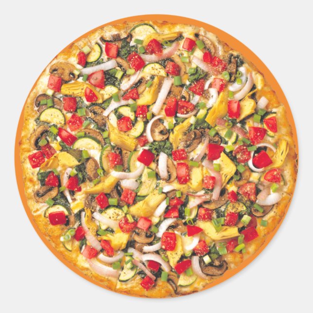 Pizza Runder Aufkleber (Vorderseite)