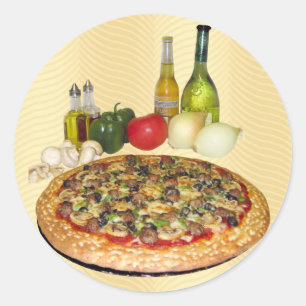 Pizza Runder Aufkleber