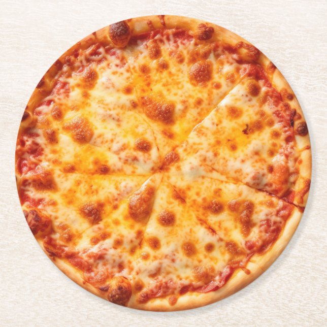 Pizza Runder Pappuntersetzer (Vorderseite)