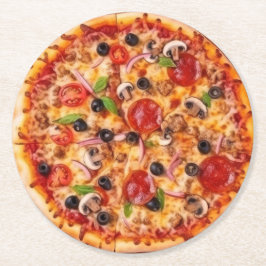 Pizza Runder Pappuntersetzer