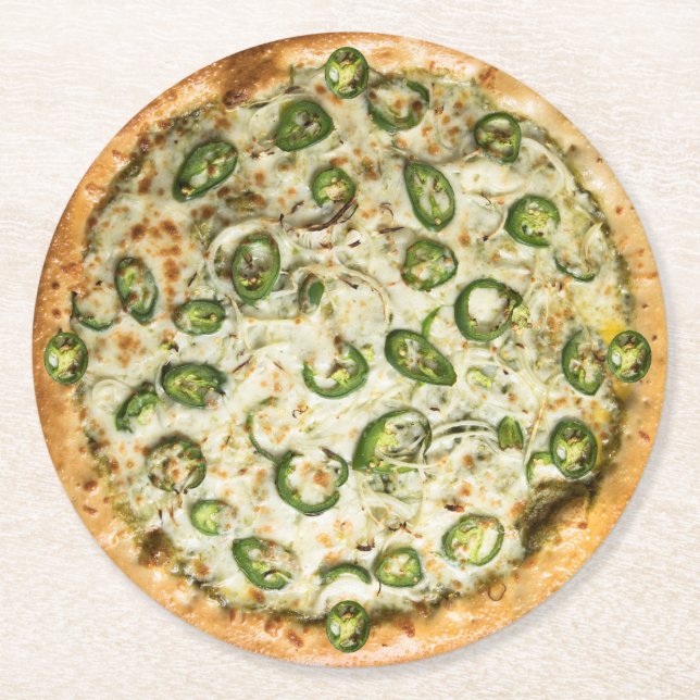 Pizza Runder Pappuntersetzer (Vorderseite)