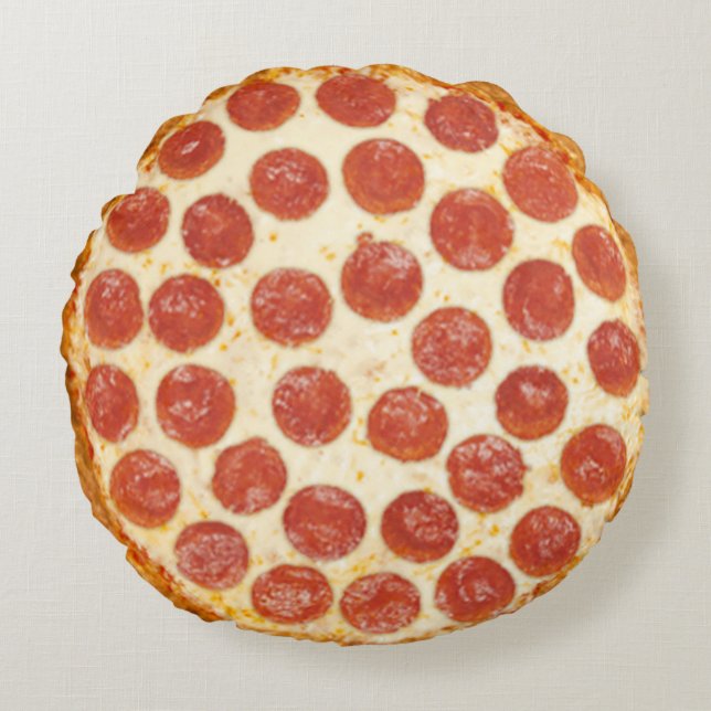 Pizza Rundes Kissen (Vorderseite)