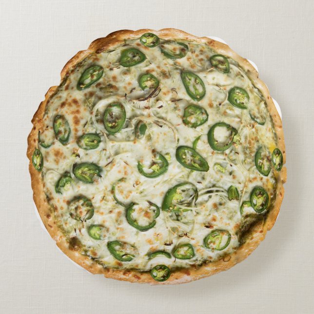 Pizza Rundes Kissen (Vorderseite)