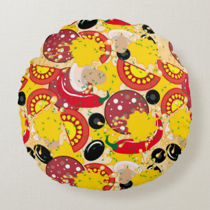 Pizza Rundes Kissen