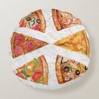 Pizza-rundes Kissen