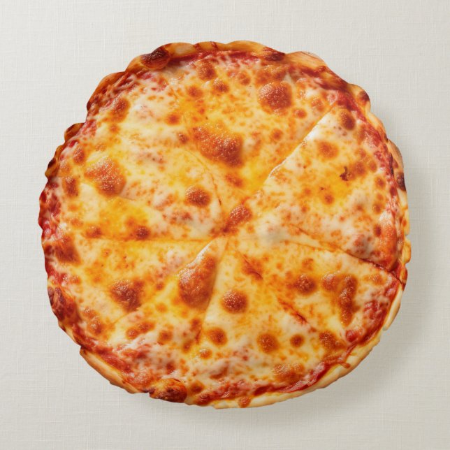 Pizza Rundes Kissen (Vorderseite)