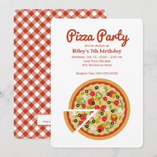 Pizza-Scheibe Einladung