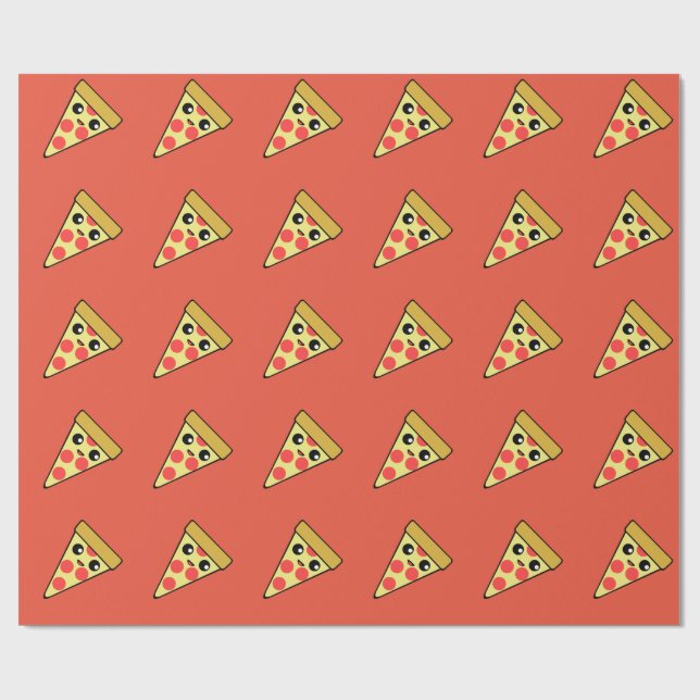 Pizza-Scheibe Geschenkpapier (Flach)