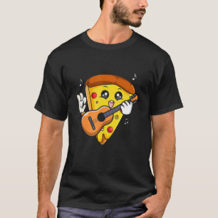Pizza-Scheibe spielt Gitarre Bass Musik Rock Guita T-Shirt