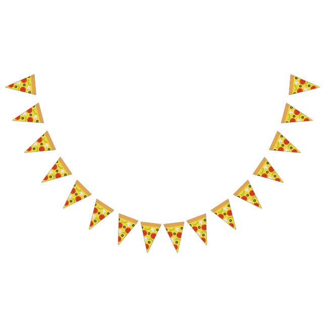 Pizza-Scheibe Wimpelkette (Alle)