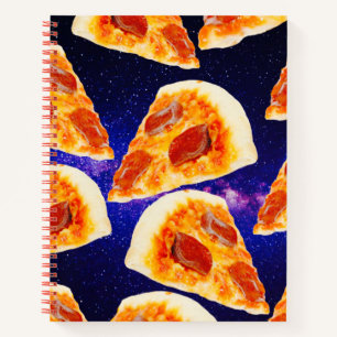 Pizza-Scheiben im Raum - Custom Size & Interior Notizbuch