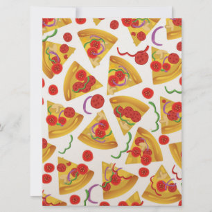 Pizza-Scheiben-Muster Einladung