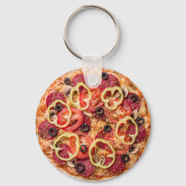Pizza Schlüsselanhänger (Vorderseite)