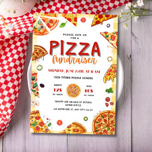 Pizza-Schulspendenaktion, Pizza-Abendessen-Spenden Flyer