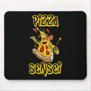 Pizza-Shirt Pizza-Sensei Lustiger Karate-Pizza-Lie Mousepad