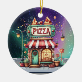 PIZZA Shop Keramik Ornament